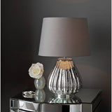 Argos Home Imogen Mercury table lamp with grey shade, UK version