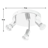 Argos Home 3 spot ceiling plate silver 19cm (British brand)