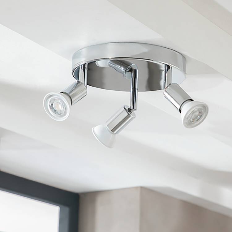Argos Home 3 spot ceiling plate silver 19cm (British brand)