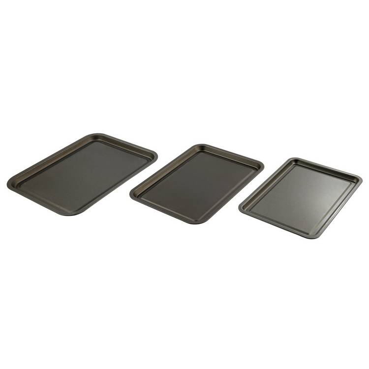 Argos Home baking tray set 3 piece steel non-stick (British brand)