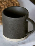 French Connection black zinc stoneware mugs set of 2 11cm - British product