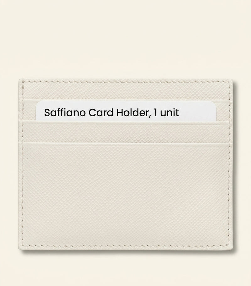 Prada Saffiano leather card holder 8x10cm, imported from the UK