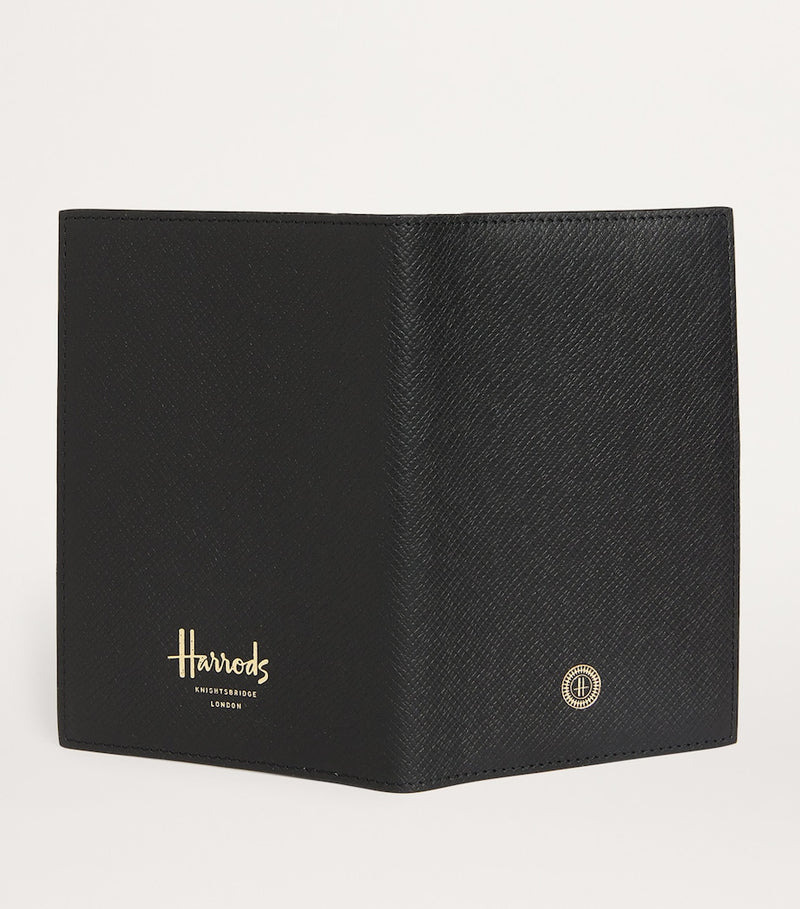 Harrods leather passport holder with slip pockets, imported from the UK