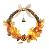 Superdrug Livingandhome Artificial Pumpkin Maple Leaves Wreath Autumn Decoration 40cm- Buy online at McGrocer