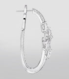 Graff diamond triple hoop earrings in white gold - British product
