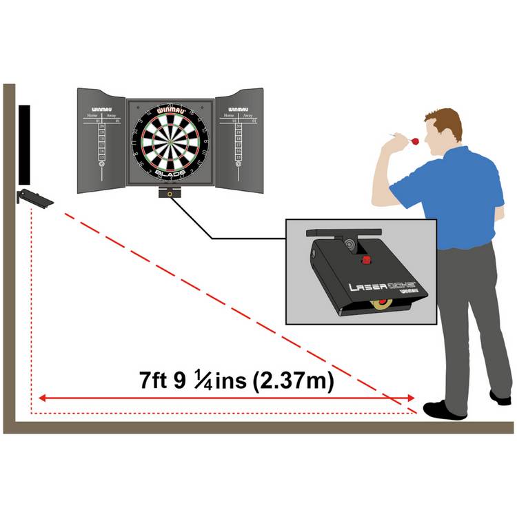Winmau Laser Oche dart throw line, imported from the UK