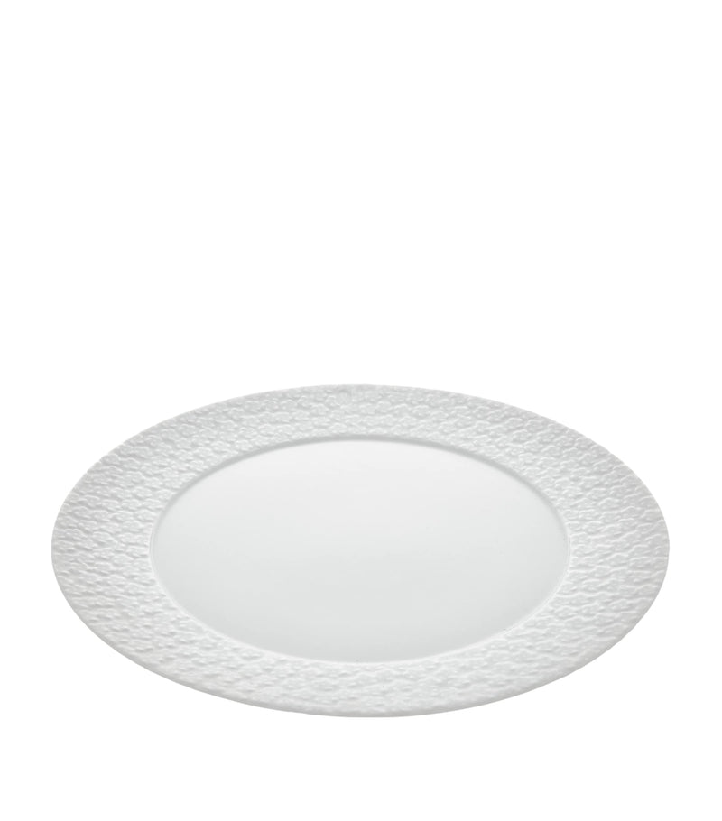 Oval Charger Plate with Snowball Blossom Design 33cm