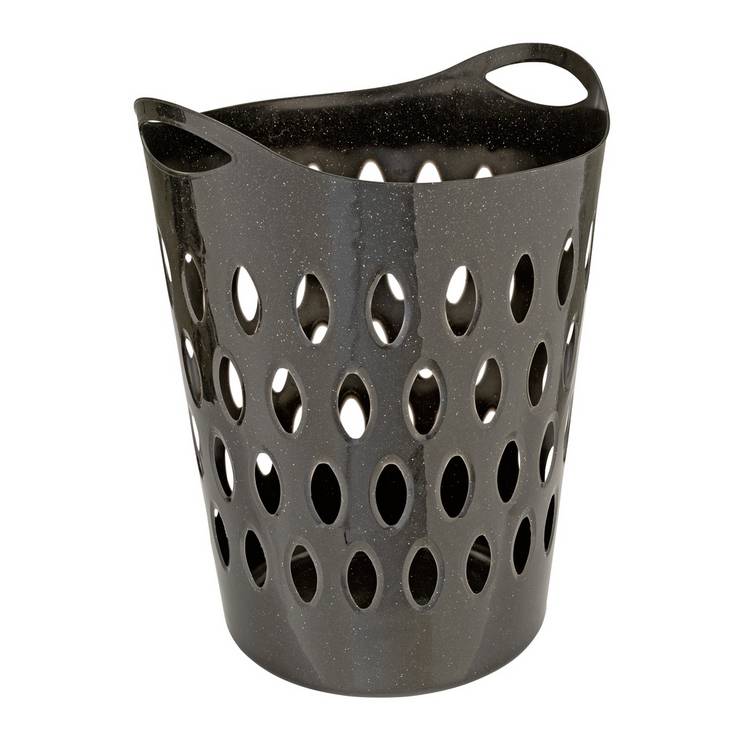 Argos Home laundry basket glitter black 55L (British brand)