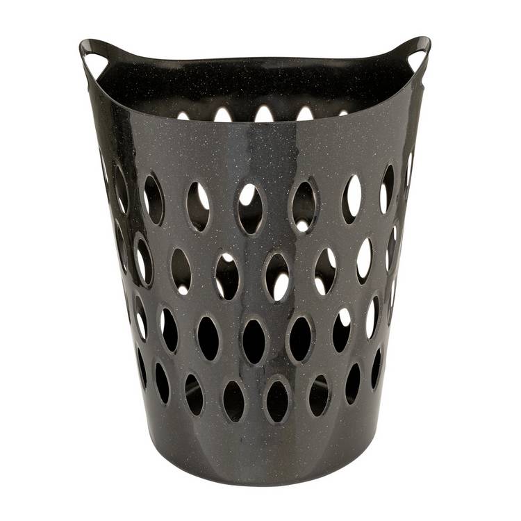 Argos Home laundry basket glitter black 55L (British brand)