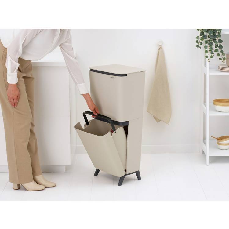 Brabantia Sort Up 25+10+10L recycle bin beige (British brand)