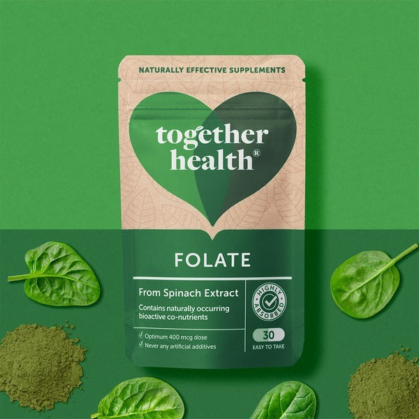 Together Health Folate – Natural Folic Acid – 30 Capsules GOODS Superdrug
