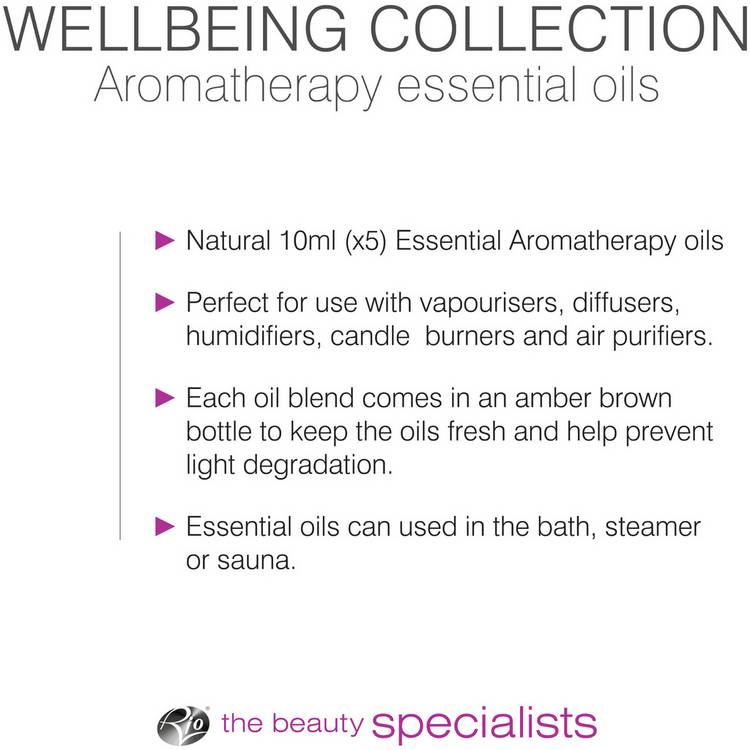 Rio Wellbeing essential oil collection 5x10ml - British product