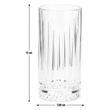 Argos Home 445ml pressed hi ball glasses set of 4 (British brand)