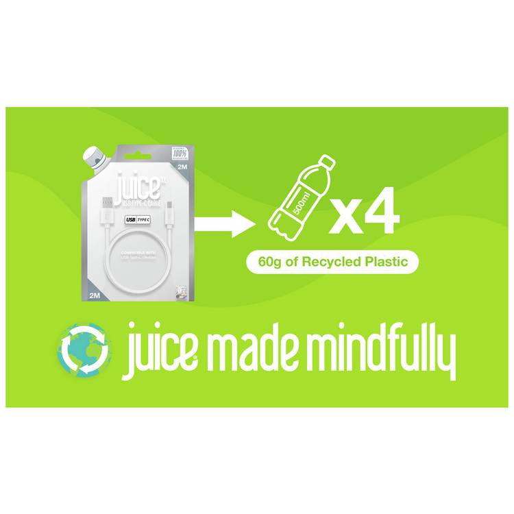 Juice USB-C cable 2m white (British brand)