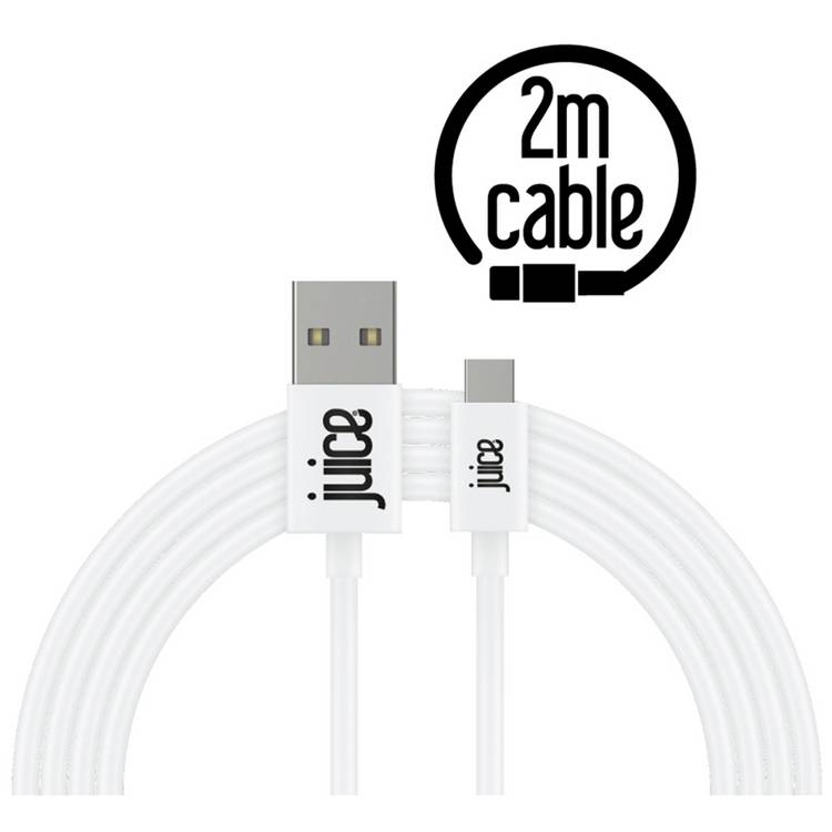 Juice USB-C cable 2m white (British brand)
