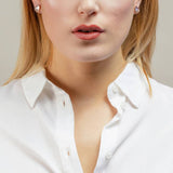 Radley heart pearl stud earrings rose gold plated, UK version