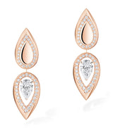 Harrods Messika Fiery Pink Gold and Diamond Pendant Earrings (0.73ct)- Buy online at McGrocer