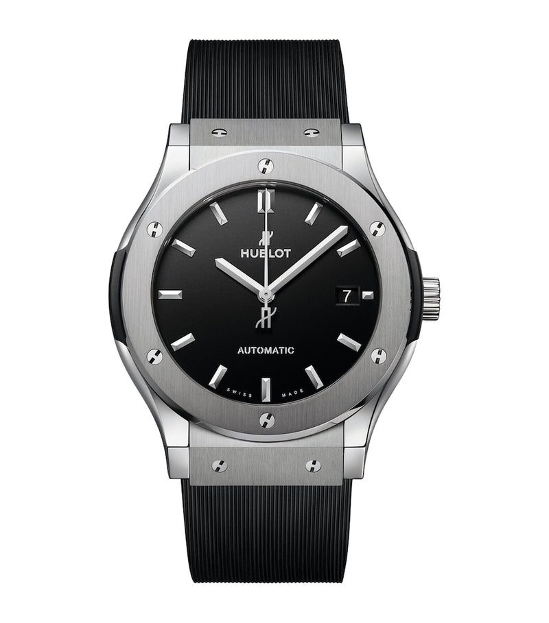 Hublot Classic Fusion watch 45mm titanium rubber strap, imported from the UK