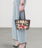 Valentino Garavani mini suede Nellcôte tote bag, imported from the UK