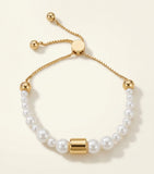 McQueen faux pearl skull bracelet (British brand)