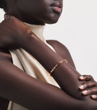 Suzanne Kalan rose gold and ruby large block chain bracelet, imported from the UK
