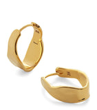 Monica Vinader gold vermeil Wave hoop earrings imported from the UK