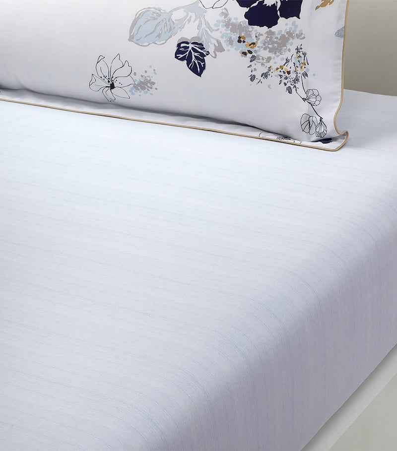 Yves Delorme organic cotton Eclipses king fitted sheet 150cm x 200cm (British brand)