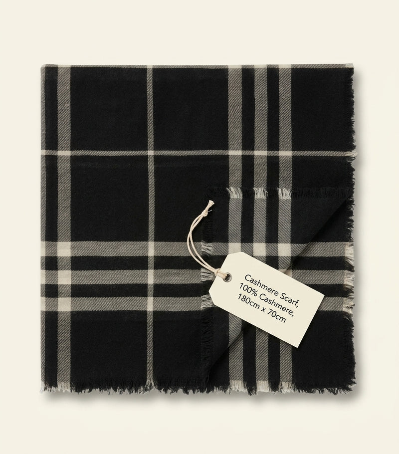 Burberry wide check wool scarf (British brand)
