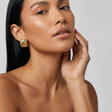 Superdrug MUCHV Gold Twisted Square Stud Earrings- Buy online at McGrocer