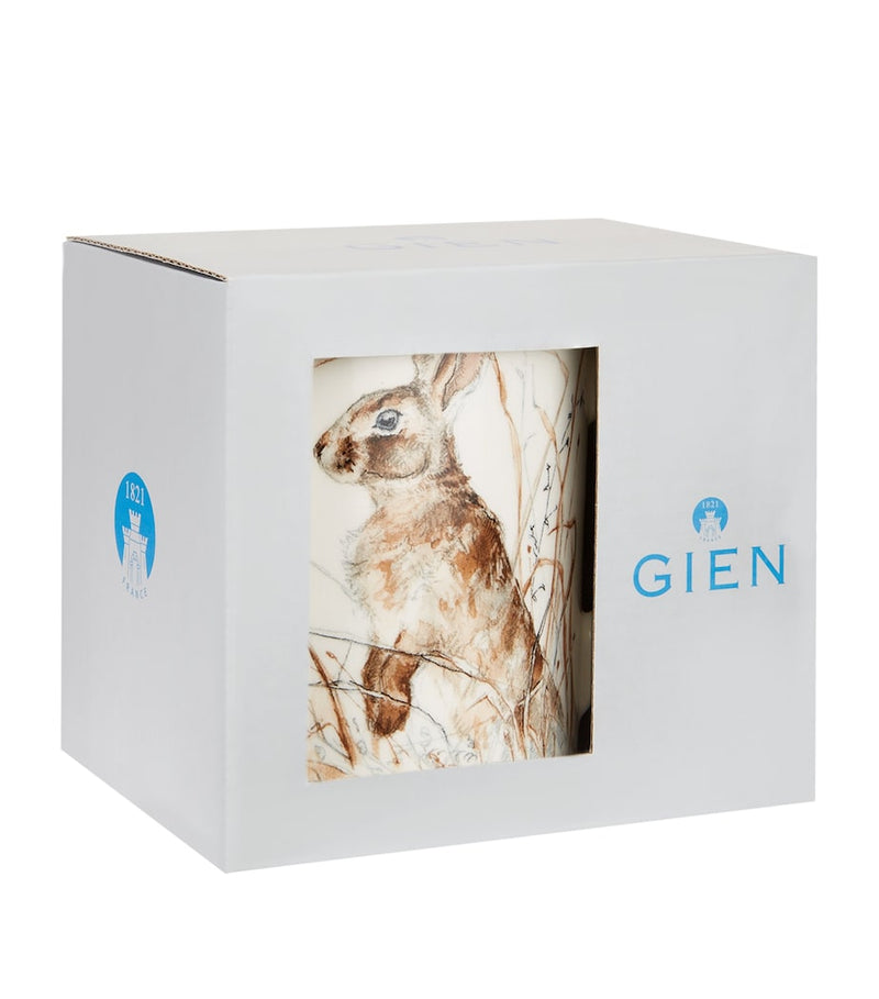 Gien Sologne mug with rabbit motif, UK version