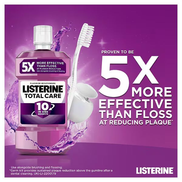 Listerine Total Care Clean Mint Mouthwash 500ml, UK version
