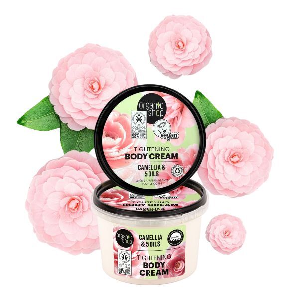 Organic Shop tightening body cream camellia 250ml, imported from the UK