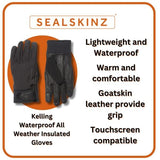 Sealskinz waterproof insulated gloves, imported from the UK