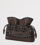 LOEWE Flamenco clutch bag in woven leather (British brand)