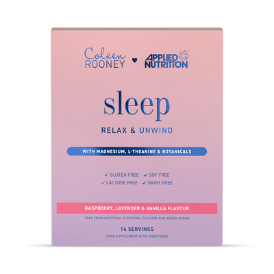 Holland & Barrett Applied Nutrition Coleen Rooney Sleep Blend Raspberry Lavender Vanilla 14 x 9g Sachets- Buy online at McGrocer