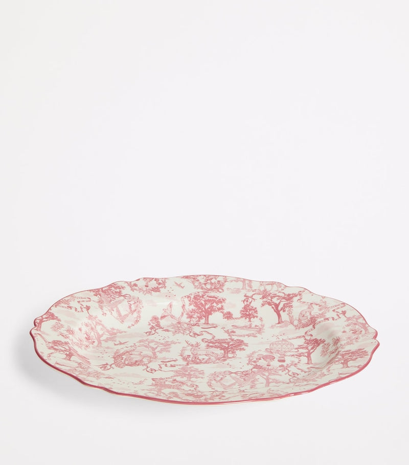 Harrods bone china toile platter 36cm, UK version