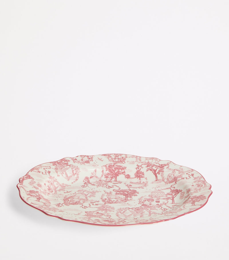 Harrods bone china toile platter 36cm, UK version