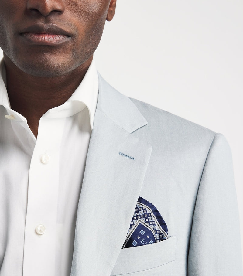 Eton silk floral pocket square 33cm (British brand)