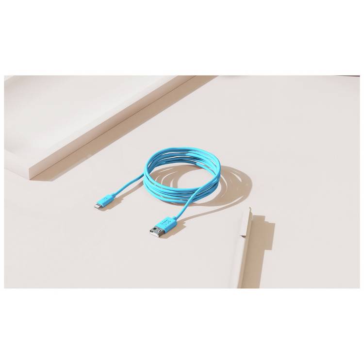 Juice Lightning to USB-C charging cable 2m aqua, imported from the UK