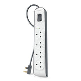 Belkin 4-socket surge protected extension lead 2m cable (British brand)
