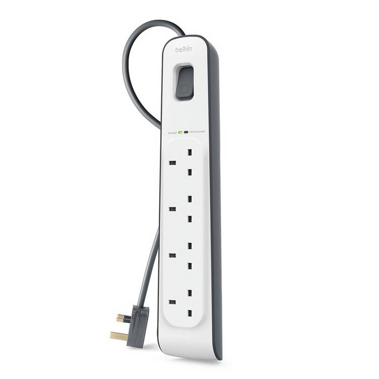 Belkin 4-socket surge protected extension lead 2m cable (British brand)