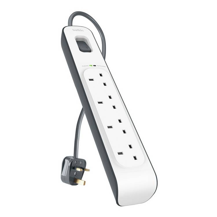 Belkin 4-socket surge protected extension lead 2m cable (British brand)