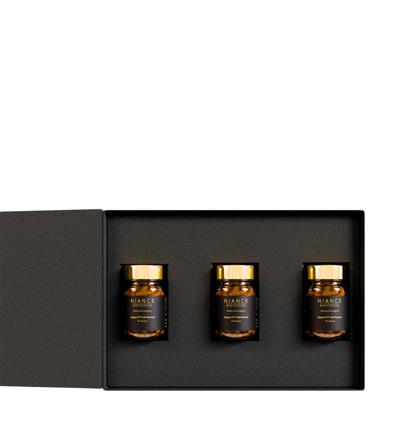 NIANCE SWITZERLAND epigenetic cell renewal supplement quarterly set with 3 x 100g bottles, imported from the UK