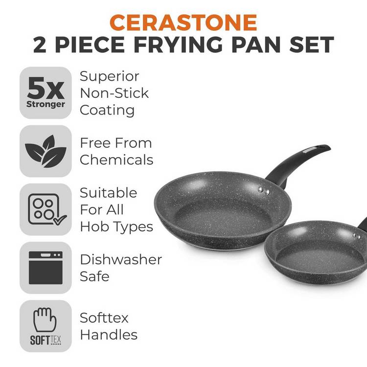 Tower Cerastone 2-piece fry pan set 20cm 28cm, UK version
