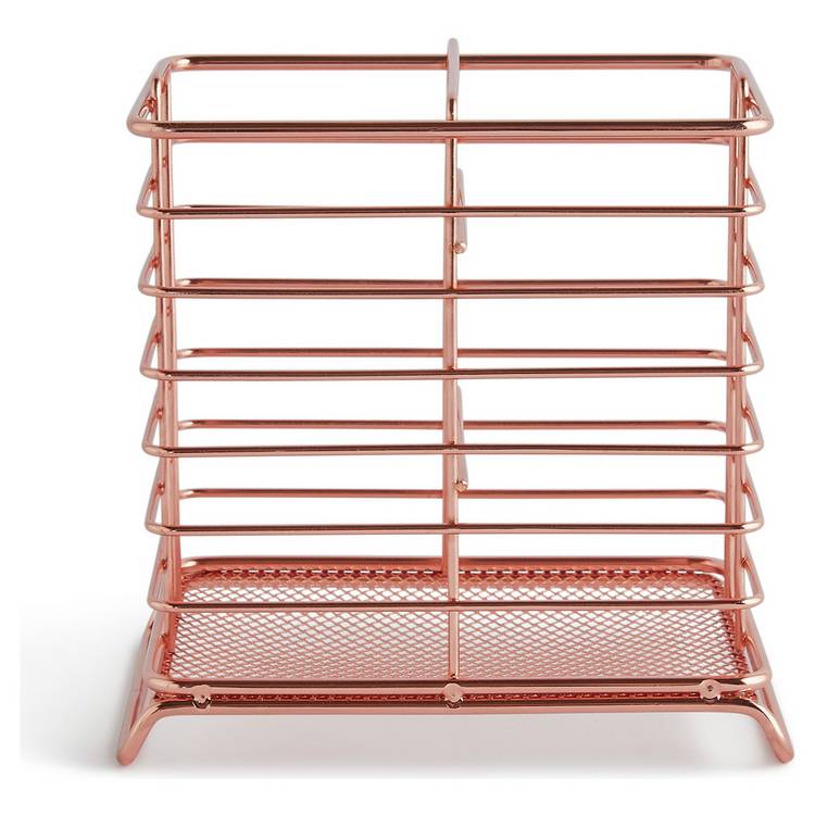 Habitat Nevin copper cutlery drainer, imported from the UK