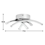 Argos Home Criss Cross flush ceiling light chrome, imported from the UK