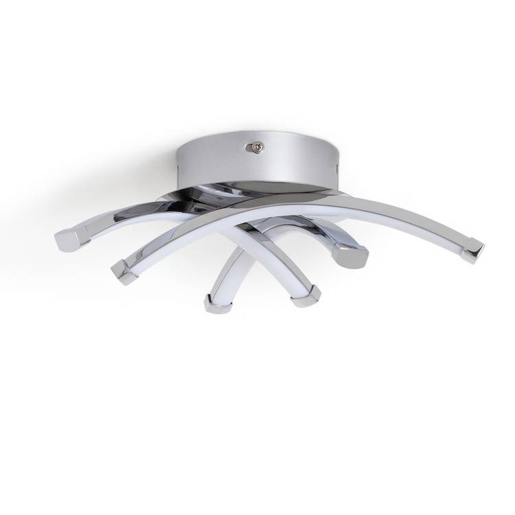 Argos Home Criss Cross flush ceiling light chrome, imported from the UK