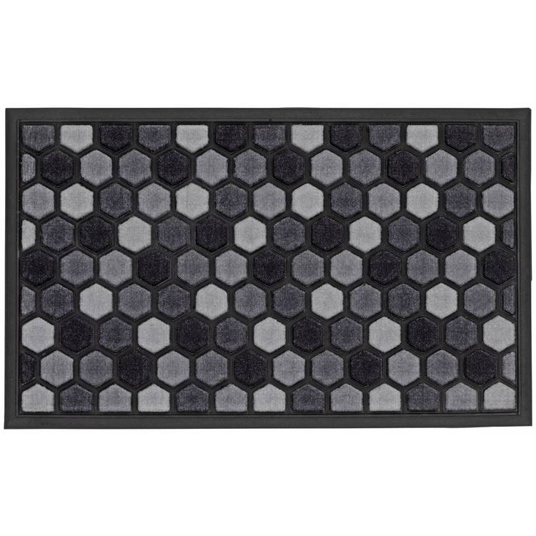 Argos Home grey short pile doormat 75x45cm, imported from the UK