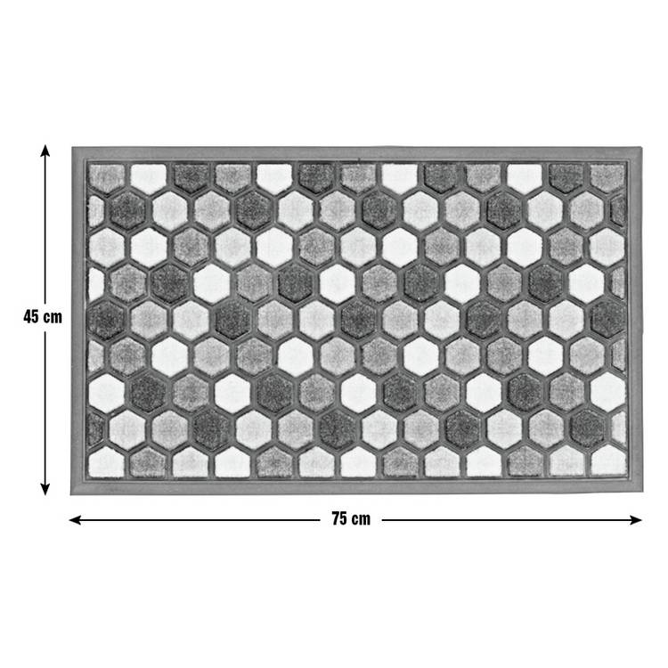 Argos Home grey short pile doormat 75x45cm, imported from the UK
