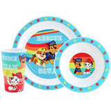 PAW Patrol plastic dinner set blue 3-piece (British brand)